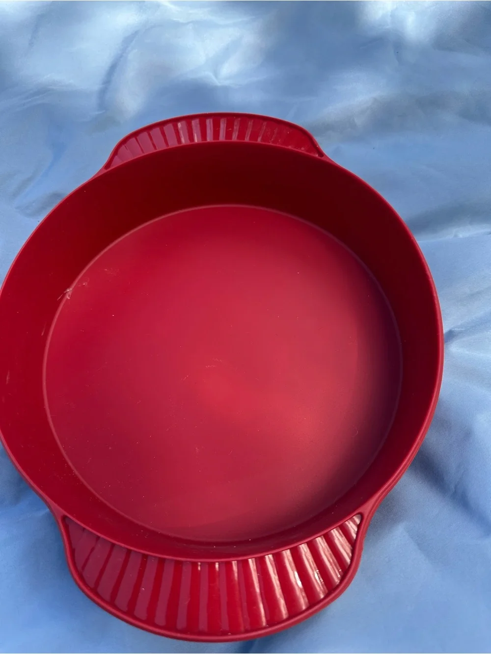 Mixed Smartware Silicone Bakeware Set -11 Pieces. Royal blue. Terracotta red VGC